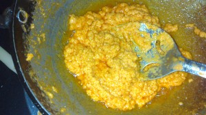 Oil seperated, Masala Added